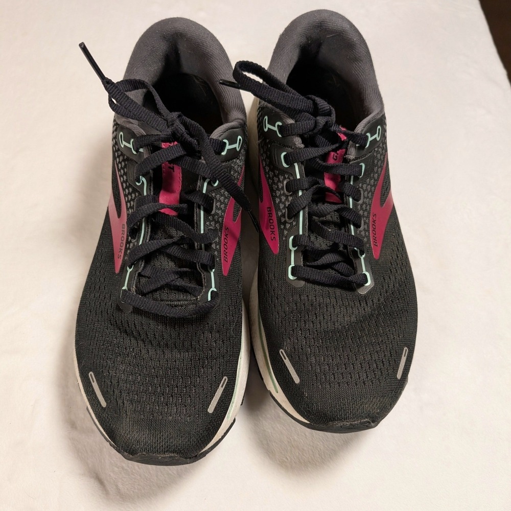 Brooks Ghost 14 Womens Running Shoes‎ Black Pink Teal Sneakers Road Runner